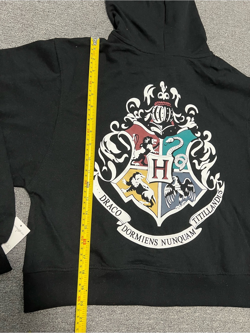 Harry Potter Hogwarts Black Full-Zip Hoodie Adult S - Picture 7 of 9